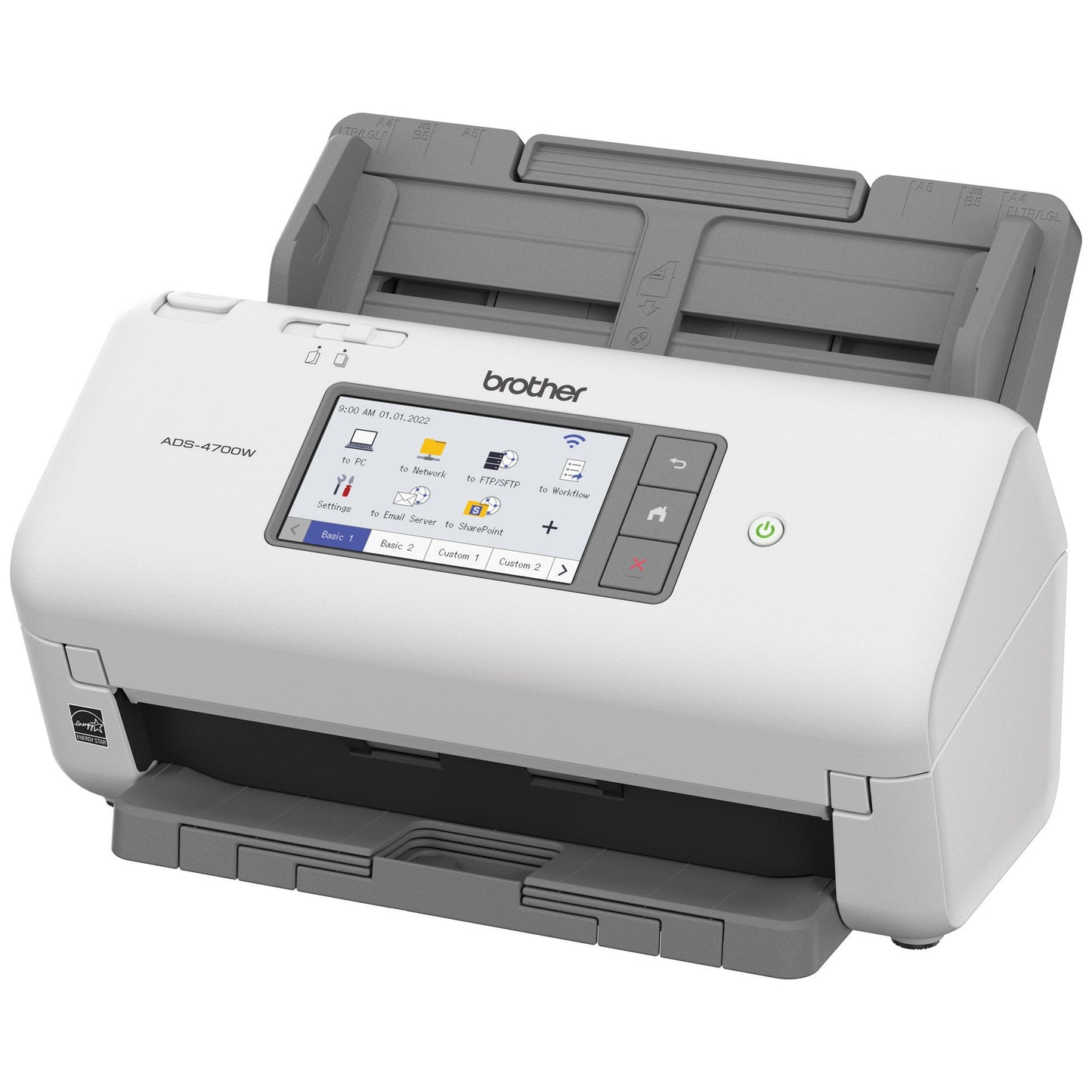 ESCÁNER DE ESCRITORIO BROTHER VALOR ADS4700W, DÚPLEX, 40 PPM/80 IPM, ETHERNET, WIFI, ADF HASTA 80 HOJAS, ESCANEA HASTA 6,000 HOJAS DIARIAS
