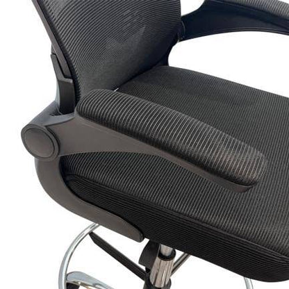 SILLA ALTA NEXTEP DESCANSA BRAZOS AJUSTABLE CON REPOSAPIÉS COLOR NEGRO AJUSTABLE DISEÑO CON SOPORTE LUMBAR AJUSTABLE