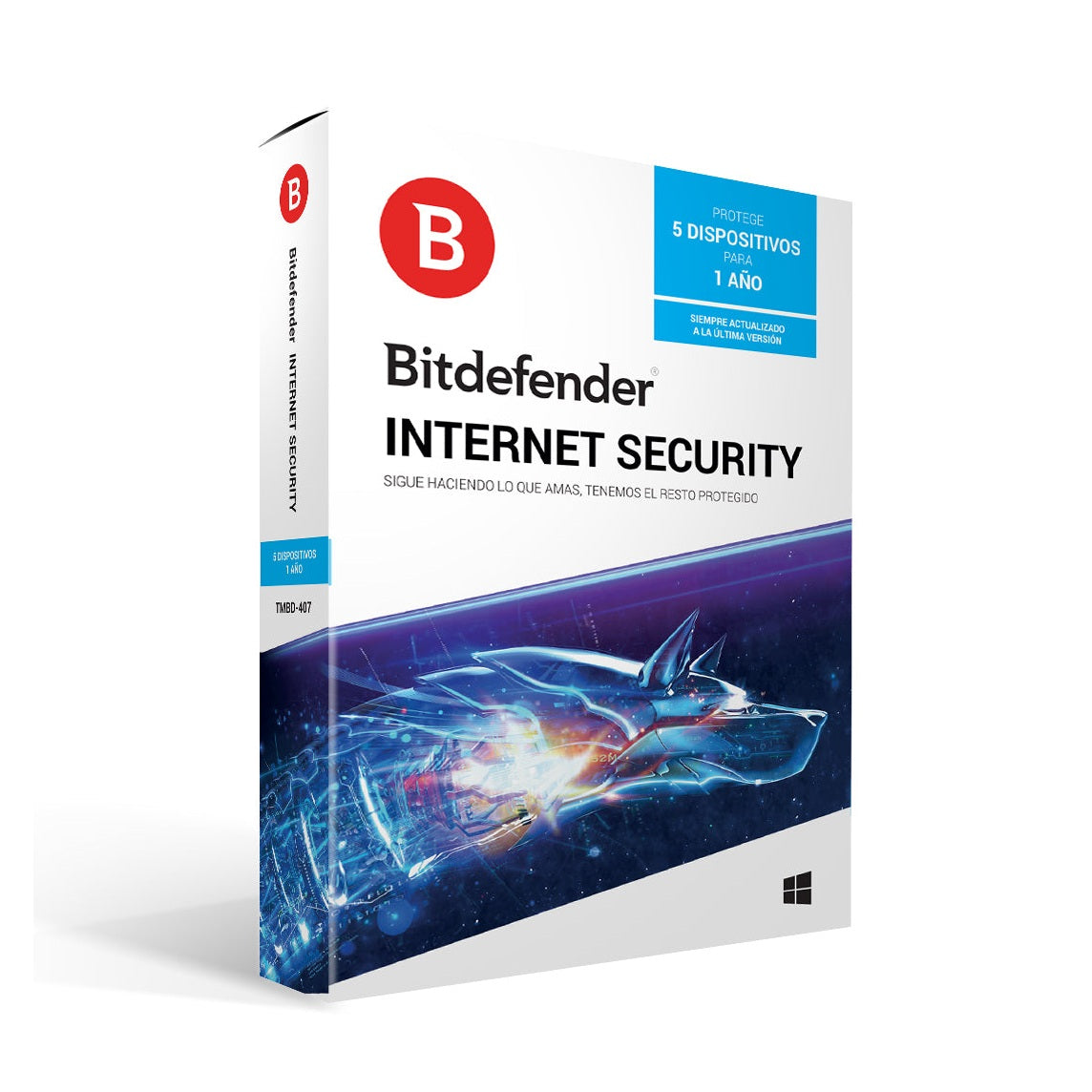 ANTIVIRUS BITDEFENDER TMBD-407, 5 LICENCIAS, 1 AÑO(S)