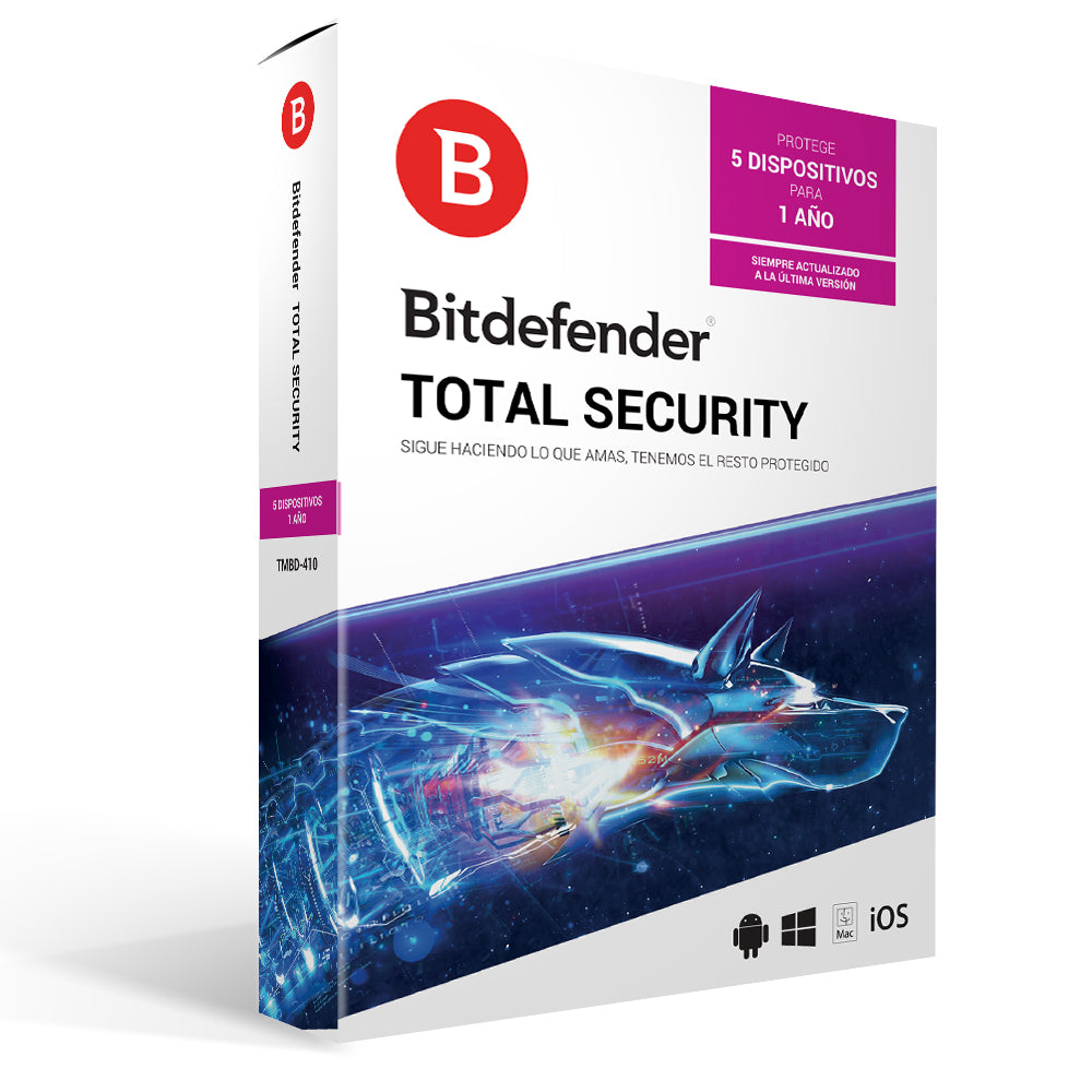ANTIVIRUS BITDEFENDER TMBD-410, 5 LICENCIAS, 1 AÑO(S)
