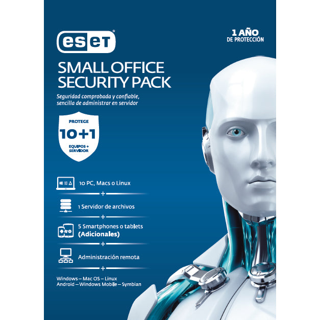 ESET SMALL OFFICE SECURITY PACK , ANTIVIRUS, 10 LICENCIAS