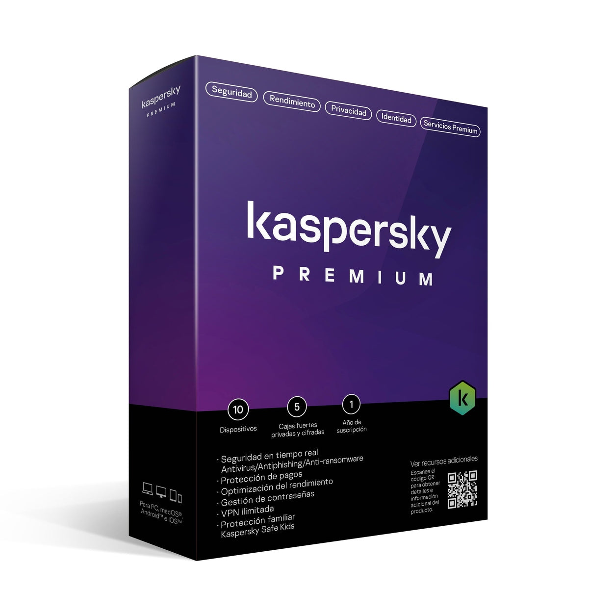KASPERSKY PREMIUM 10 DISPOSITIVOS 1 AÑO (TOTAL SECURITY)