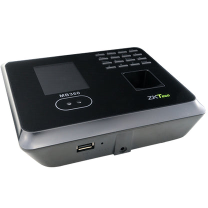 ZKTECO MB360ID - CONTROL DE ASISTENCIAFACIAL (1500 ROSTROS), HUELLA DIGITAL BIOID (2000), TARJETA ID 125 (2000), REGISTRO DE 100,000 EVENTOS, TCP/IP