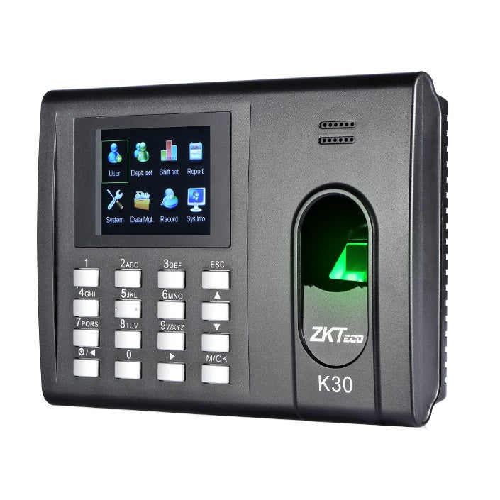 CHECADORES ZK TECO  K30, ACCESO Y ASISTENCIA, SI, 500 USUARIOS