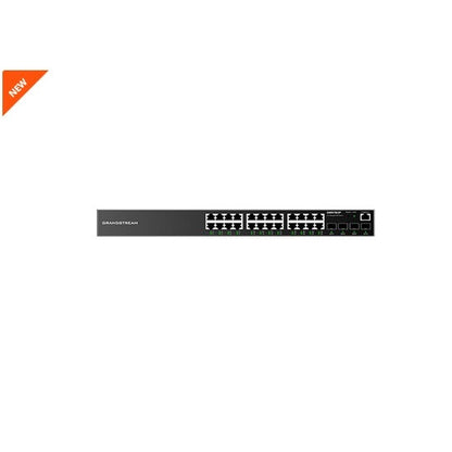 SWITCH ADMINISTRABLE CAPA L2+, 24 PTOS GIGABIT + 4 SFP, POE HASTA 360W DE SALIDA, COMPATIBLE CON GWN CLOUD