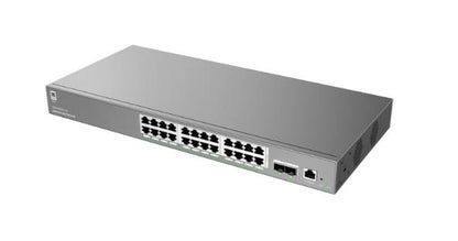 SWITCH ADMINISTRABLE CAPA L2++, 24 PTOS GIGABIT + 2 SFP, POE HASTA 250W DE SALIDA, COMPATIBLE CON GWN CLOUD