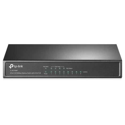 SWITCH POE TP-LINK TL-SF1008P, NEGRO, 53 W, 8 PUERTOS