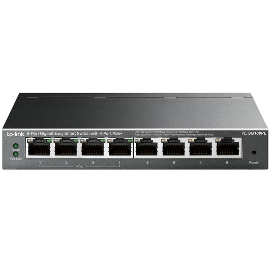 SWITCH  TP-LINK TL-SG108PE, NEGRO, 15,4 W, 8