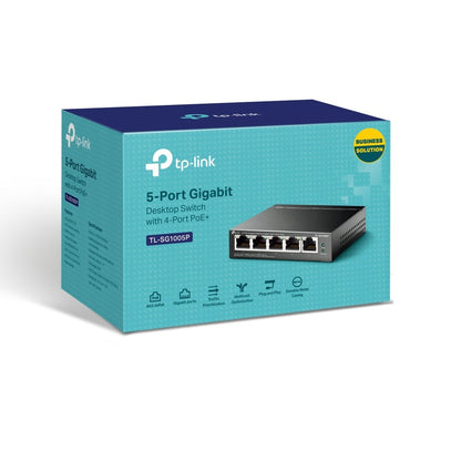 SWITCH NO ADMINISTRABLE (TL-SG1005P) DE (5) PUERTOS 10/100/1000 MBPS, (4) PUERTOS POE +