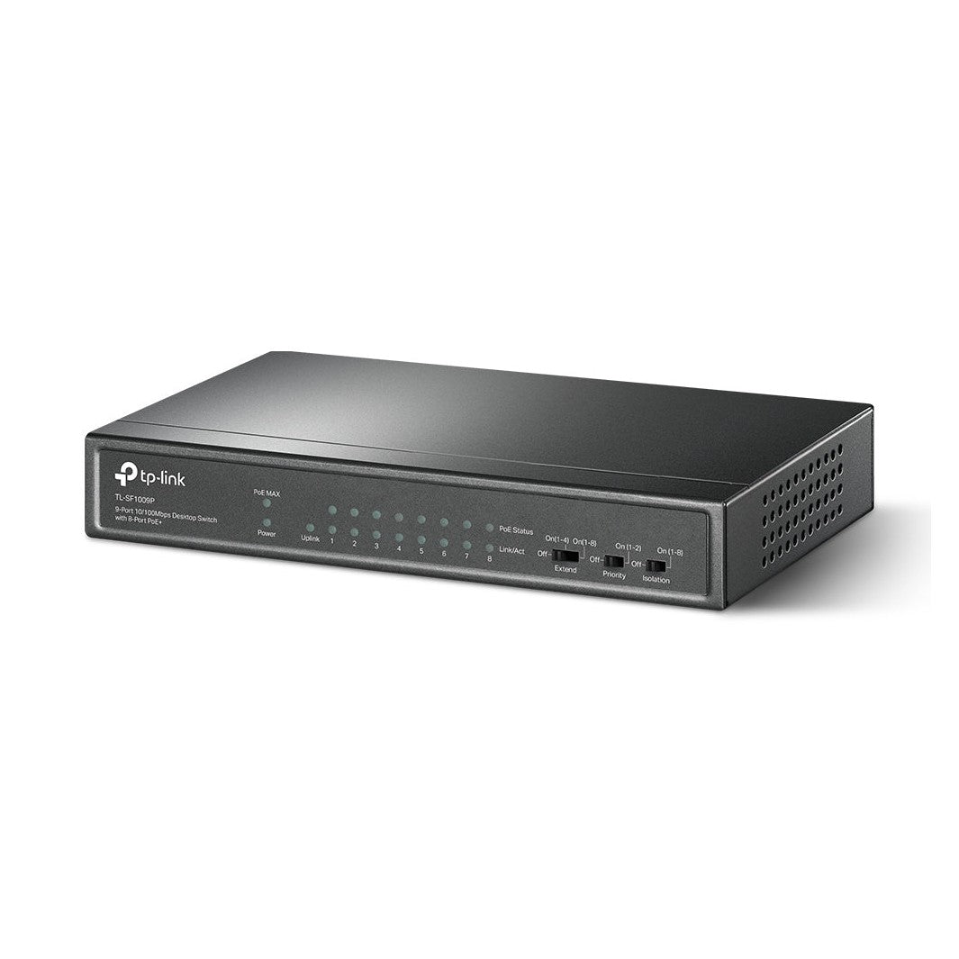 SWITCH DE ESCRITORIO DE 9 PUERTOS A 10 / 100MBPS CON 8 PUERTOS POE+