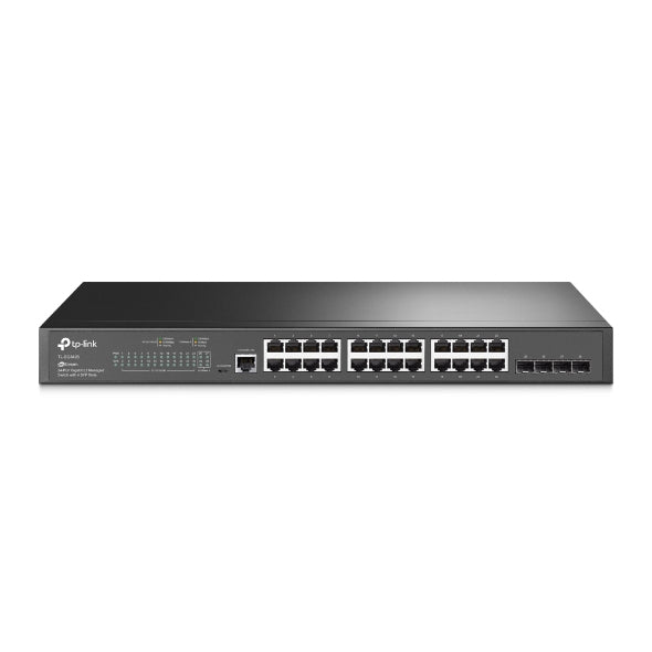 SWITCH TP-LINK SG3428, GIGABIT ADMINISTRABLE JETSTREAM L2  RJ45, 24 PUERTOS, 10/100/1000, (4) GIGABIT SFP, (1)PUERTO DE CONSOLA MICRO USB