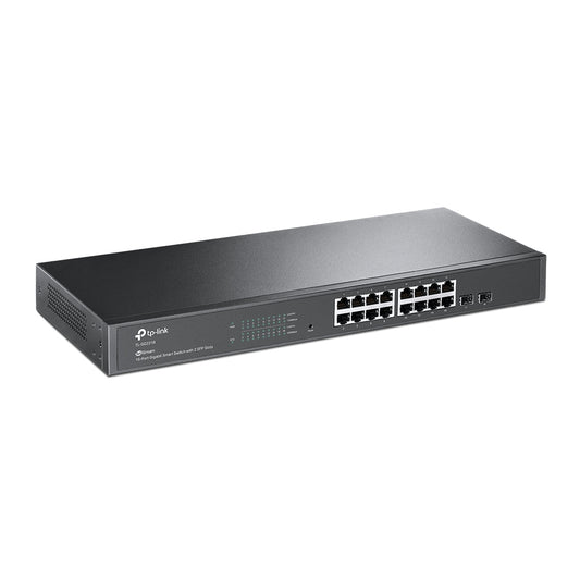 SWITCH SMART GIGABIT TP-LINK  SG2218, NEGRO, 16