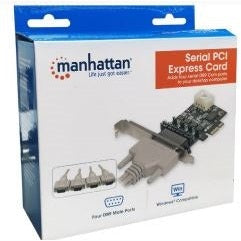 153584 TARJETA SERIAL PCI EXPRESS DE 4 PUERTOS,  ADAPTADOR CON CUATRO PUERTOS DB9; SALIDA DE ENERGÍA DE 5V.