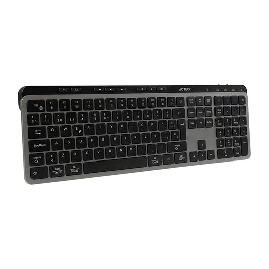 TECLADO INALÁMBRICO 2.4HZ INSPIRE KREA TI755 ACTECK ELITE SERIES TECLADO INALÁMBRICO DONGLE 2.4MHZ, RANGO 10M, BLUETOOTH 5.1, USB A- USB C, 3 DISPOSITIVOS