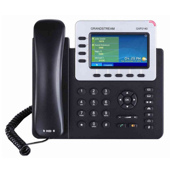 TELÉFONO IP DE 4 LÍNEAS CON 4 CUENTAS SIP, GIGABIT CON POE, CONFERENCIA DE 5 VÍAS, SIP, BLUETOOTH, INCLUYE SU FUENTE DE ALIMENTACIÓN