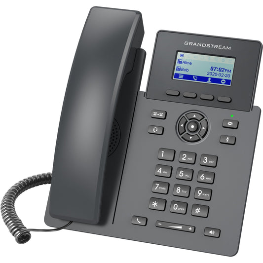 TELÉFONO IP DE 2 LÍNEAS CON 2 CUENTAS SIP, CONFERENCIA DE 5 VÍAS, ETHERNET SIN POE PERO SI INCLUYE SU FUENTE DE ALIMENTACIÓN