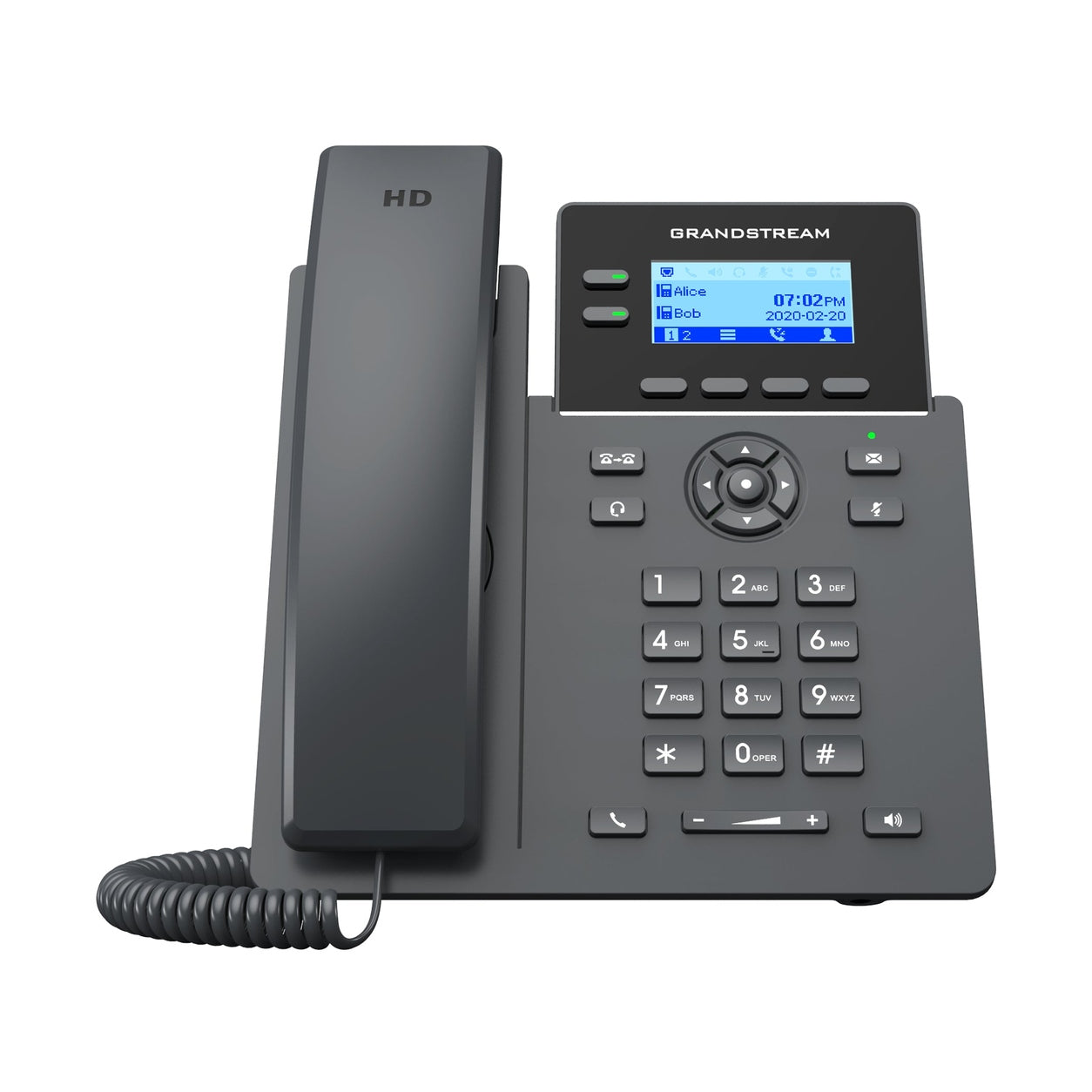 TELÉFONO IP DE 2 LÍNEAS CON 4 CUENTAS SIP, CONFERENCIA DE 5 VÍAS, ETHERNET SIN POE PERO SI INCLUYE SU FUENTE DE ALIMENTACIÓN