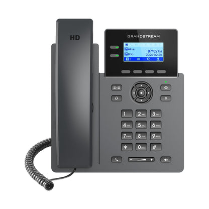 TELÉFONO IP DE 2 LÍNEAS CON 4 CUENTAS SIP, CONFERENCIA DE 5 VÍAS, ETHERNET SIN POE PERO SI INCLUYE SU FUENTE DE ALIMENTACIÓN