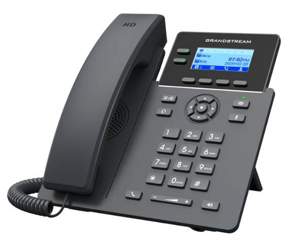TELÉFONO IP DE 2 LÍNEAS CON 4 CUENTAS SIP, CONFERENCIA DE 5 VÍAS, ETHERNET, POE, PERO SI INCLUYE SU FUENTE DE ALIMENTACIÓN