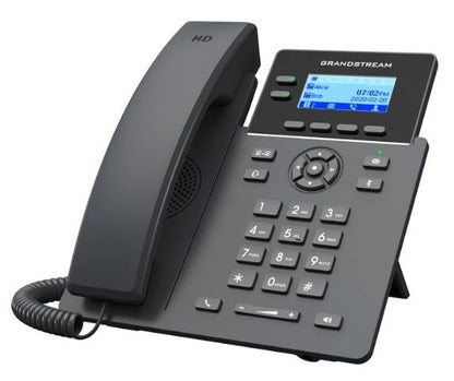 TELÉFONO IP DE 2 LÍNEAS CON 4 CUENTAS SIP, CONFERENCIA DE 5 VÍAS, ETHERNET, POE, PERO SI INCLUYE SU FUENTE DE ALIMENTACIÓN