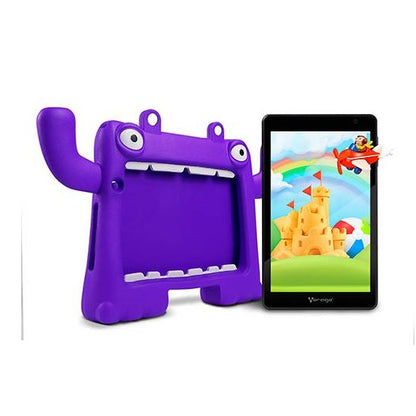 TABLET VORAGO PAD-8-KIDS 8 PULGADAS ANDROID 13 QUADCORE 4GB 64GB IPS 2MP 5MP WIFI BT GMS FUNDA MORADA