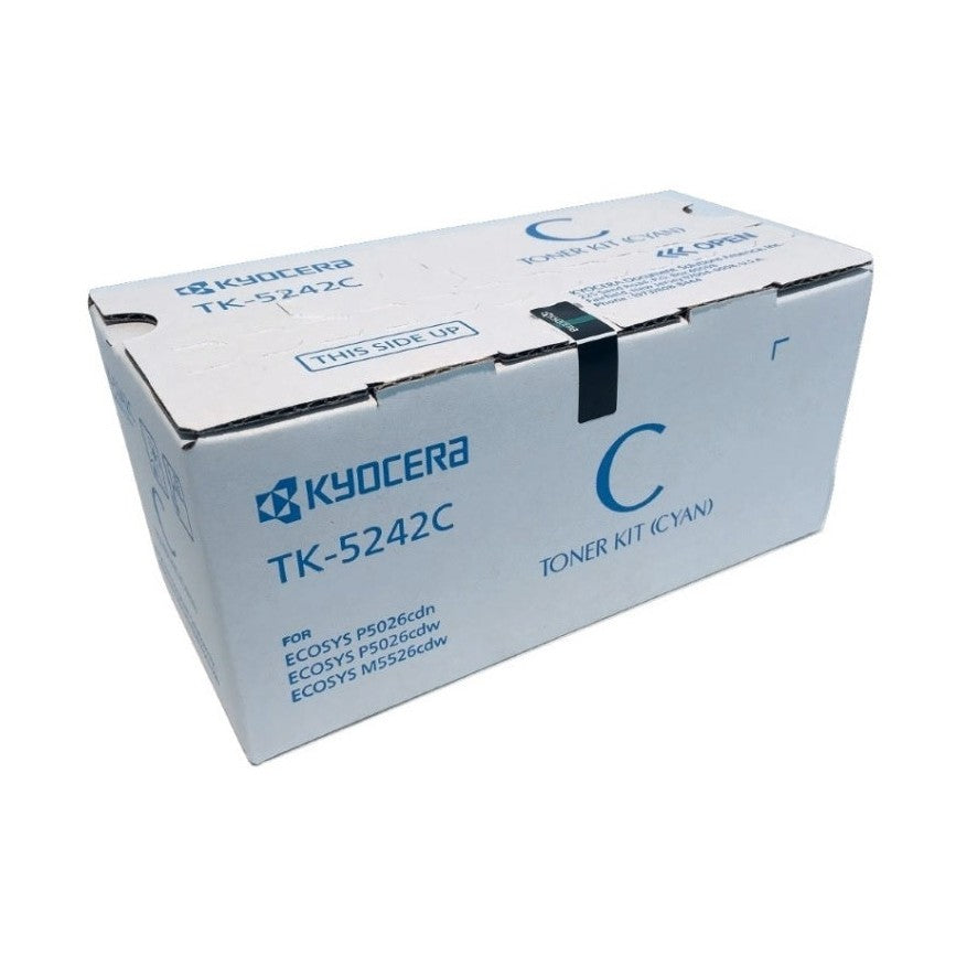 TONER KYOCERA TK-5242C, 3000 PÁGINAS, CIAN, ECOSYS P5026CDW