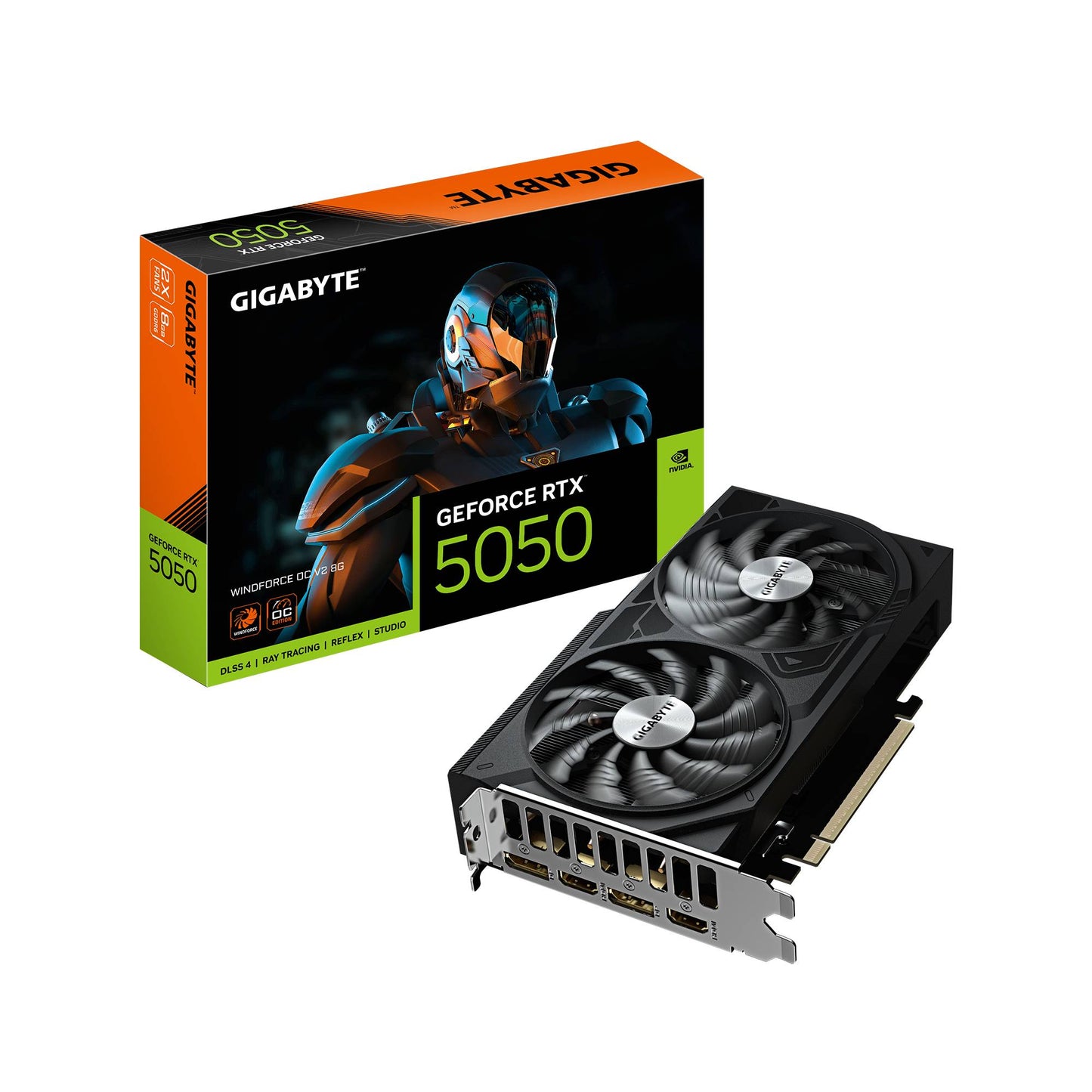 TARJETA DE VIDEO GIGABYTE GV-N5050WF2OCV2-8GD, RTX 5050, 8GB, 128 BITS, GDDR6, PCI-E 5.0