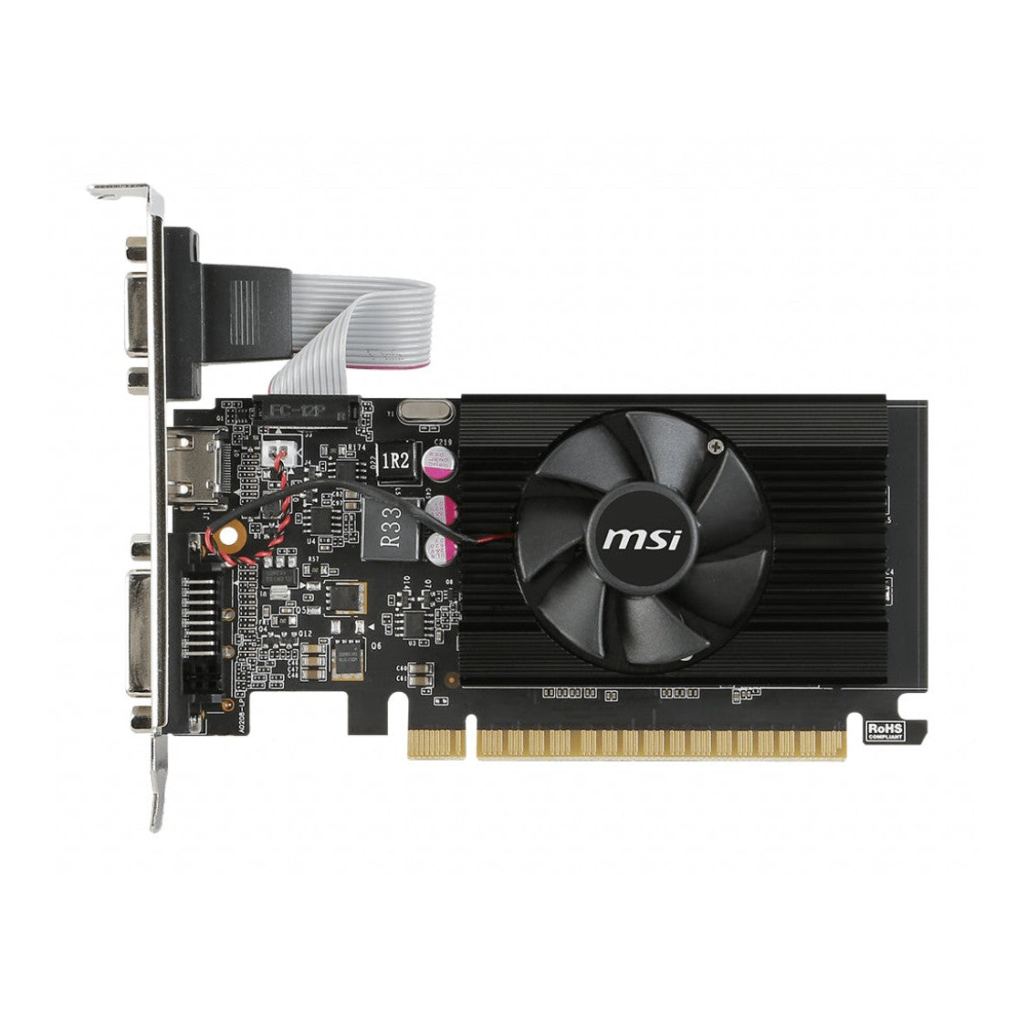 TARJETA DE VIDEO MSI GT 710 2GD3 LP, NVIDIA, GEFORCE GT 710, 2GB, GDDR3-SDRAM, PCI EXPRESS 2.0