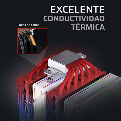 ENFRIAMIENTO DE AIRE  BAMLAM RUSH HELIUX PRO HEX60 SISTEMA DE ENFRIAMIENTO DE AIRE, DISIPADOR DE AIRE, ILUMINACIÓN ARGB