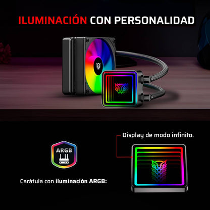 ENFRIAMIENTO LIQUIDO  BAMLAM RUSH CRYO PRISM 120 BLACK SISTEMA DE ENFRIAMIENTO DE AIRE