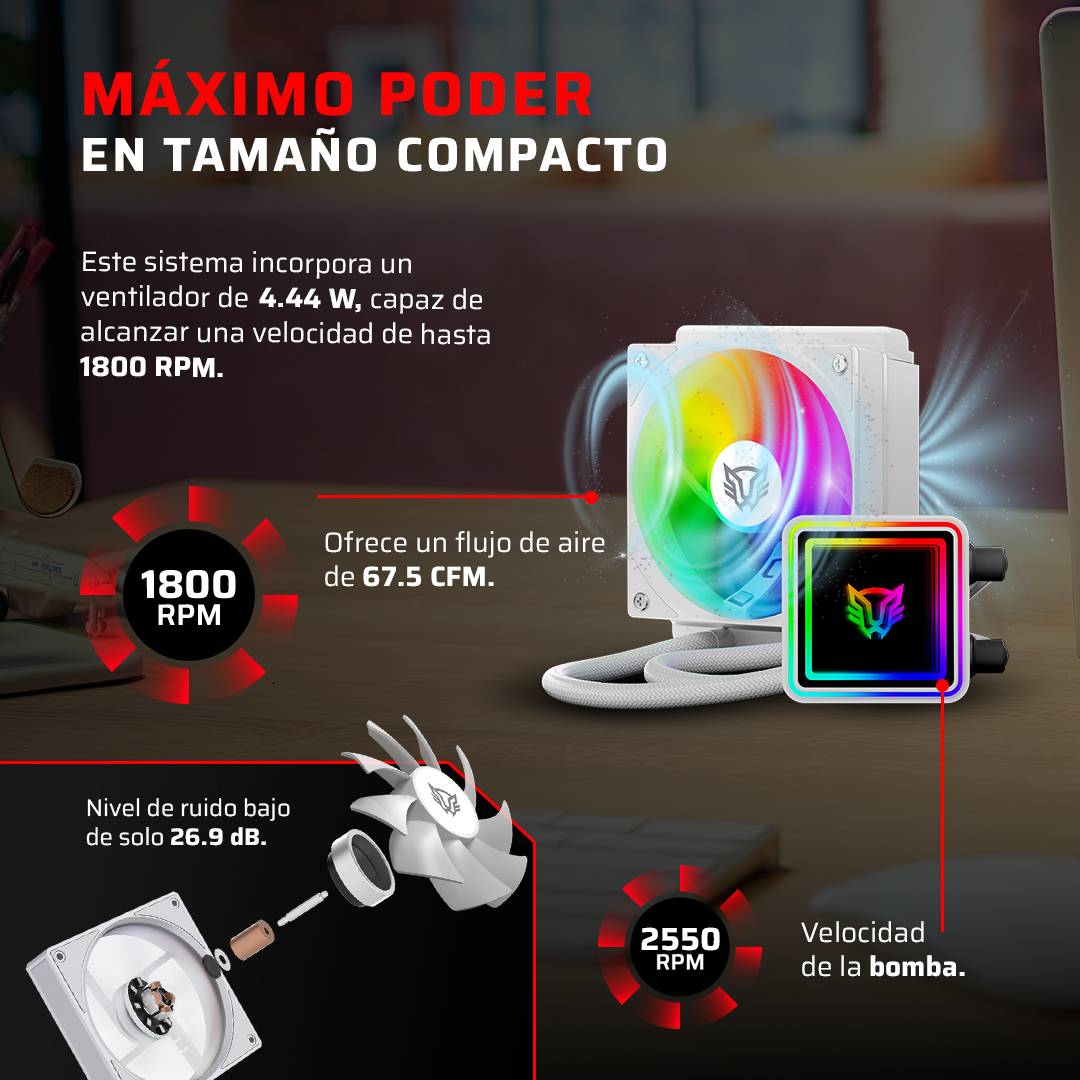ENFRIAMIENTO LIQUIDO  BAMLAM RUSH CRYO PRISM 120 ICE SISTEMA DE ENFRIAMIENTO DE AIRE