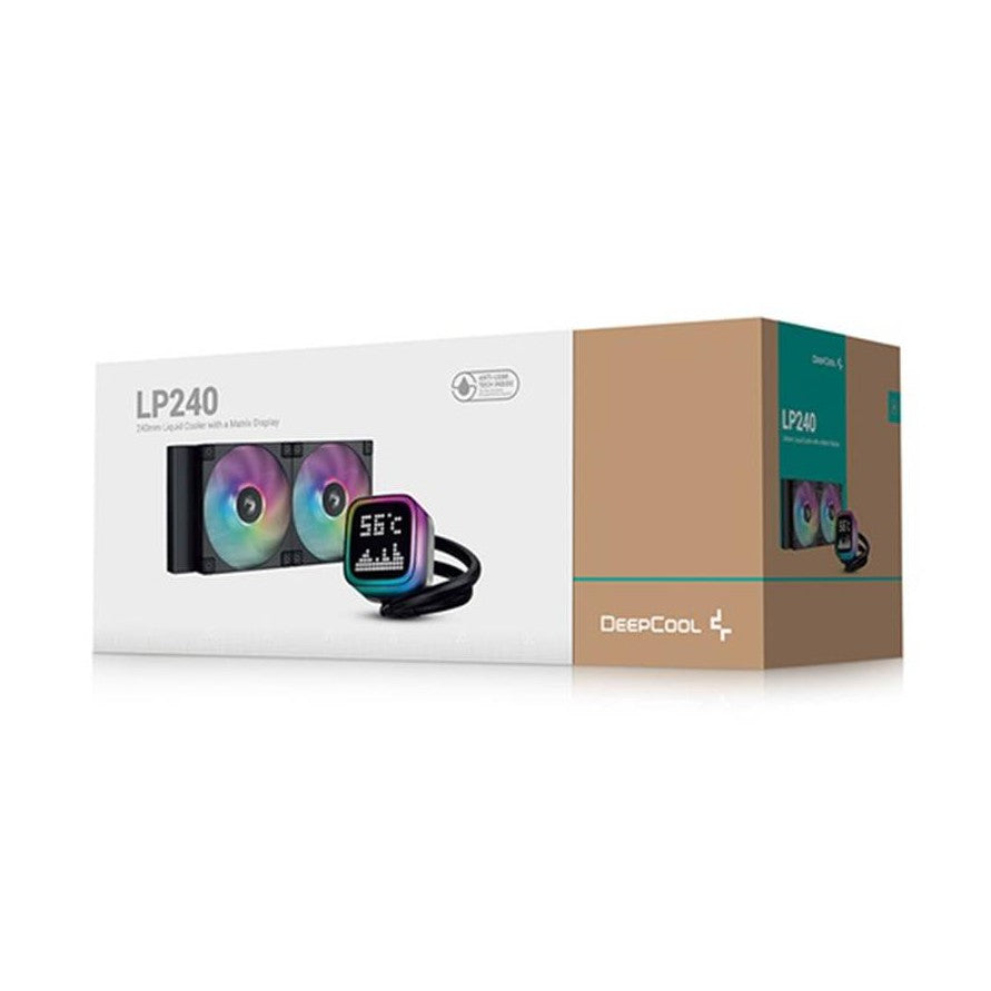 ENFRIAMIENTO LIQUIDO DEEPCOOL LP240 ARGB , 2 X 120MM, 600-2400 RPM NEGRO R-LP240-BKMSNC-G-1