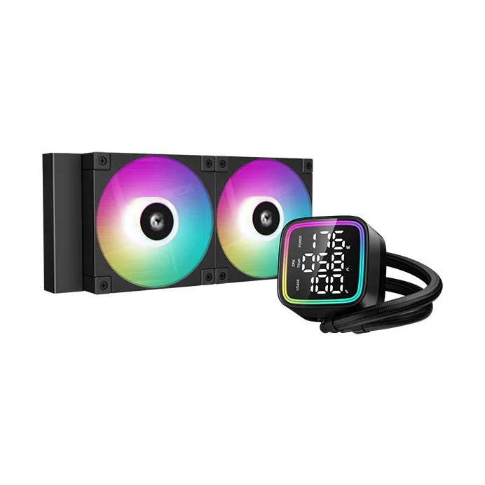 ENFRIAMIENTO LIQUIDO GAMING DEEPCOOL LD240 (R-LD360-WHDMMN-G-1),ARGB, 120MM, 2400RPM, SOCKET LGA 1700/ AM4, AM5