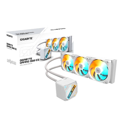 ENFRIAMENTO LIQUIDO GIGABYTE GME 360I, 2200 RPM, 3 VENTILADORES DE 120MM, BALNCO, PARA INTEL Y AMD