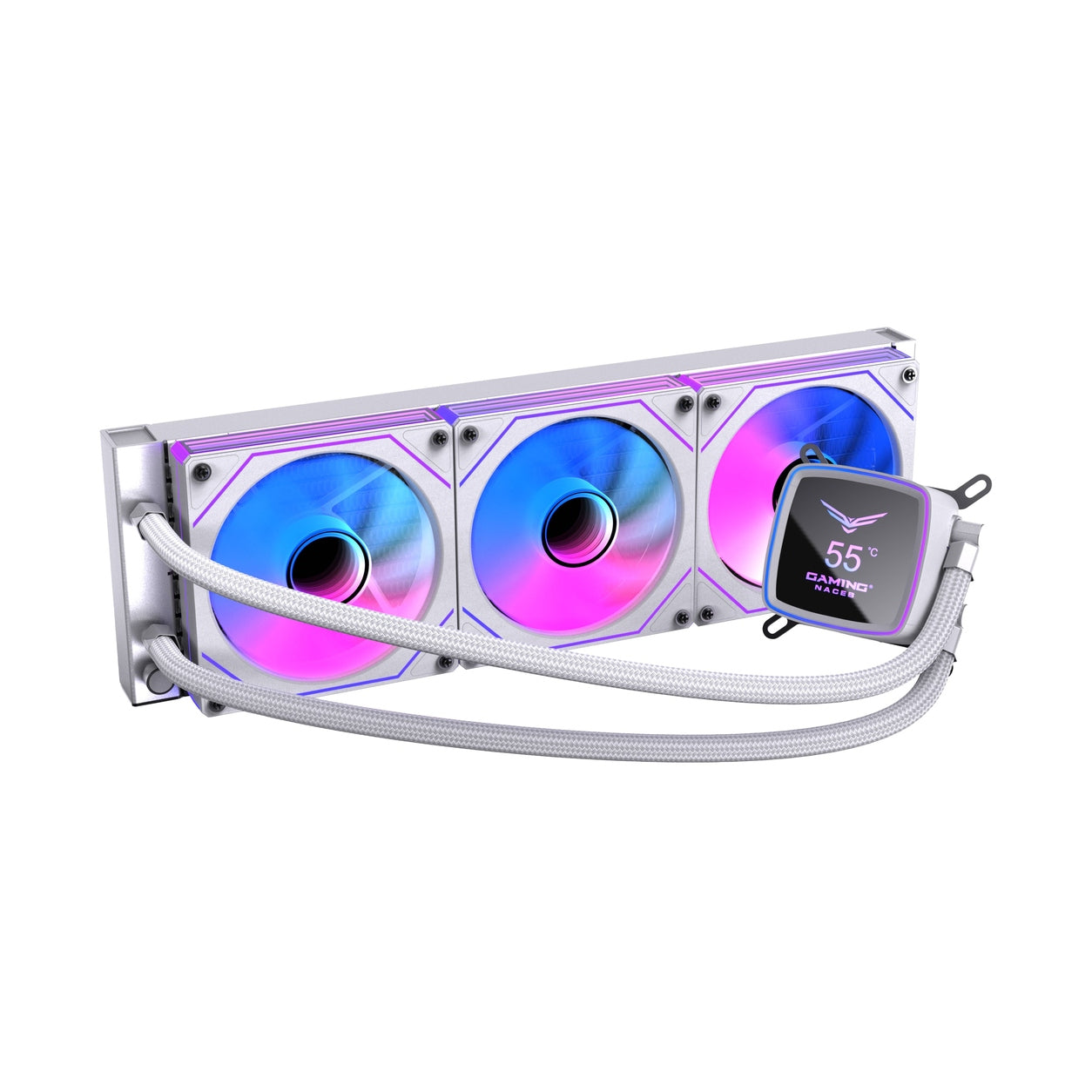 NACEB ENFRIAMIENTO LIQUIDO BOREAL 360MM PANTALLA DIGITAL ARGB BLANCO NA-0656B