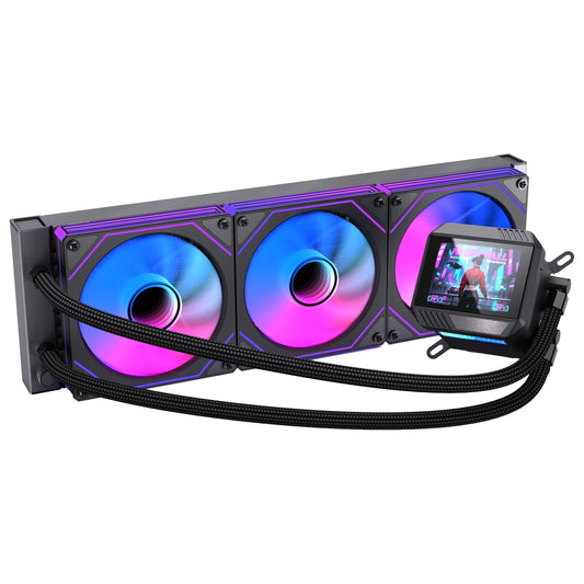 NACEB ENFRIAMIENTO LIQUIDO BOREAL 360MM PANTALLA LCD 2.8 PULGADAS ARGB NEGRO NA-0657N