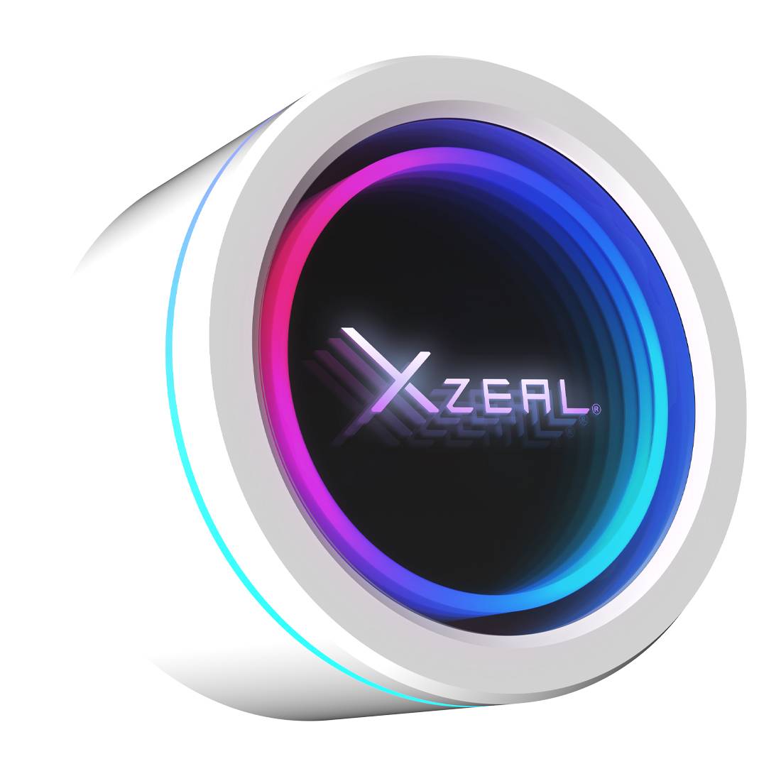 ENFRIAMIENTO LIQUIDO XZEAL 360MM REDONDO XZ414 PARA CPU 3 FAN X120MM MANGUERAS ARGB 3 PINES + PWM 4 PINES + SEGURO PARA INTEL/AMD BLANCO