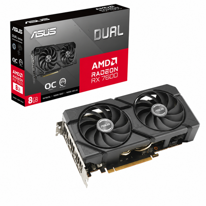 TARJETA DE VIDEO ASUS DUAL-RX7600-O8G-EVO   , 8 GB, GDDR6, PCI EXPRESS 4.0