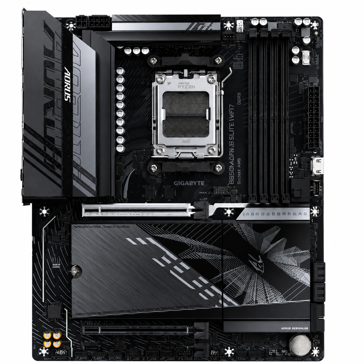 TARJETA MADRE GIGABYTE ATX B850 A ELITE WF7, DDR5, AM5,  256 GB, PARA AMD