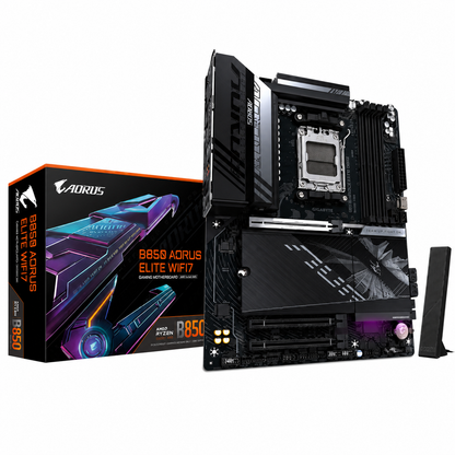 TARJETA MADRE GIGABYTE ATX B850 A ELITE WF7, DDR5, AM5,  256 GB, PARA AMD