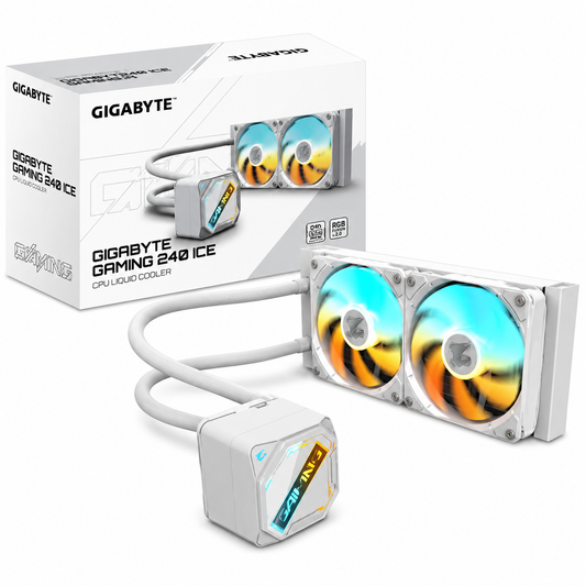 ENFRIAMENTO LIQUIDO GIGABYTE GME 240, 2200 RPM, 2VENTILADORES DE 120MM, BLANCO, PARA INTEL Y AMD